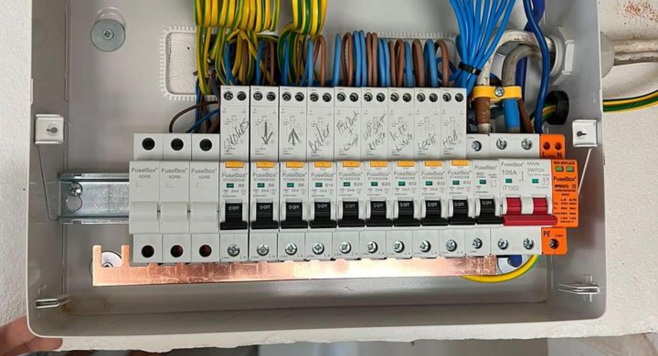 New consumer unit installed by Intolec Ltd in Long Marston